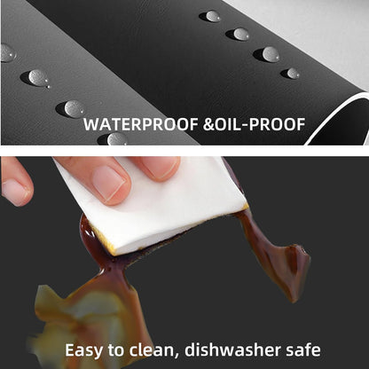 Silicone Mats for Kitchen Counter, 47.2"x 23.6" Largest Heat Resistant Mat, Waterproof Non-Slip Countertop Protector Mat, Cuttable Kitchen Counter Mat, Black