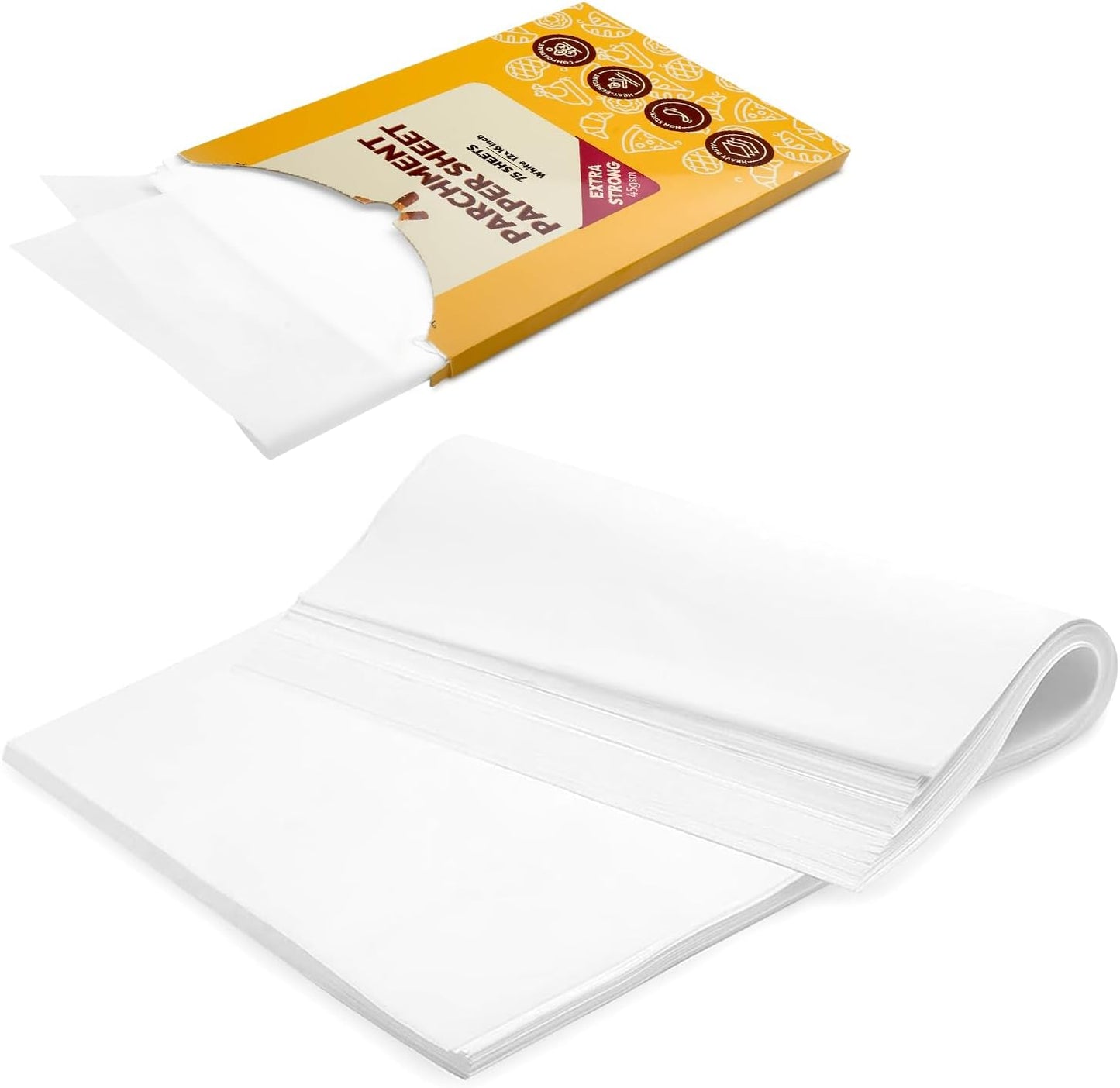 Katbite Hamburger Patty Paper 1000Pcs, 5.5"x5.5" Non Stick Parchment Paper Squares Sheets for Patty Seperate, Burger Press, Ground Beef, Freezing or Candy Wrappers, Use for Oven, Microwave or Freezer