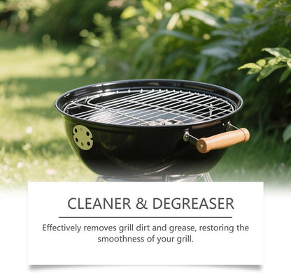 Fast-Acting Heavy-Duty Grill Degreaser Spray, 120ml BBQ Grill Cleaner, 𝐆rill and Smoker Cleaner and Degreaser,Safe for Stainless Steel & Porcelain, Removes Burnt Food & Grease (1 Pcs)