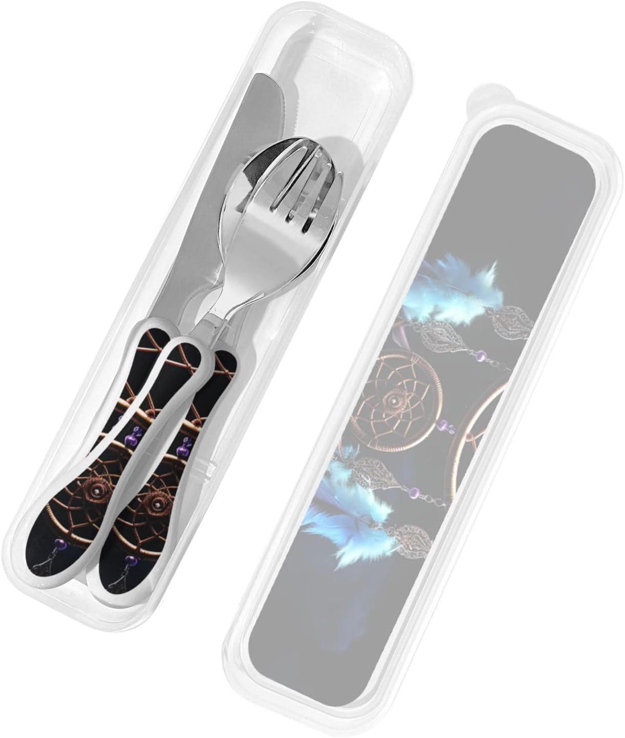 3-Piece Kids Silverware Set With Storage Case, Stainless Steel Reusable Children Safe Knife Spoon Fork Set Long Haired Dachshund Children Flatware Set For Kids Lunch Box