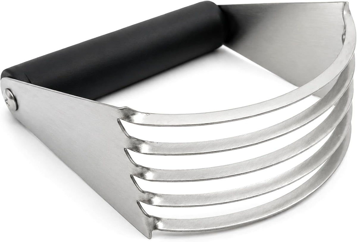 Stainless Steel Pastry Dough Blender and Cutter, Heavy-Duty Baking Mixer Tool with Sharp Durable Blades
