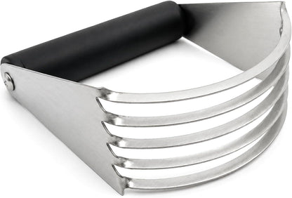 Stainless Steel Pastry Dough Blender and Cutter, Heavy-Duty Baking Mixer Tool with Sharp Durable Blades