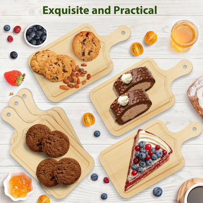 AZEAM 12 Sets Baby Bridal Shower Prizes for Game Winners, Bamboo Mini Cheese Board Set with Knife Fork and Present Box, Small Charcuterie Board Bulk for Party Wedding Guests Present