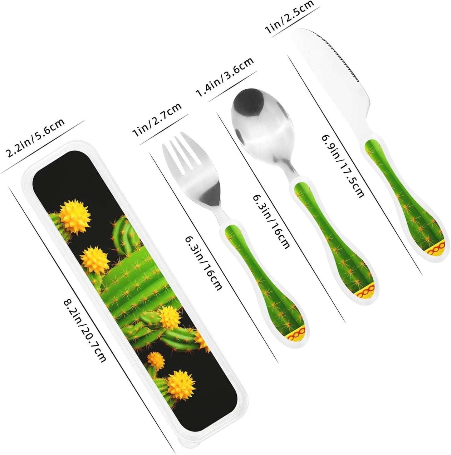3-Piece Kids Silverware Set With Storage Case, Stainless Steel Reusable Children Safe Knife Spoon Fork Set Animal Cartoon Owls Cute Children Flatware Set For Kids Lunch Box