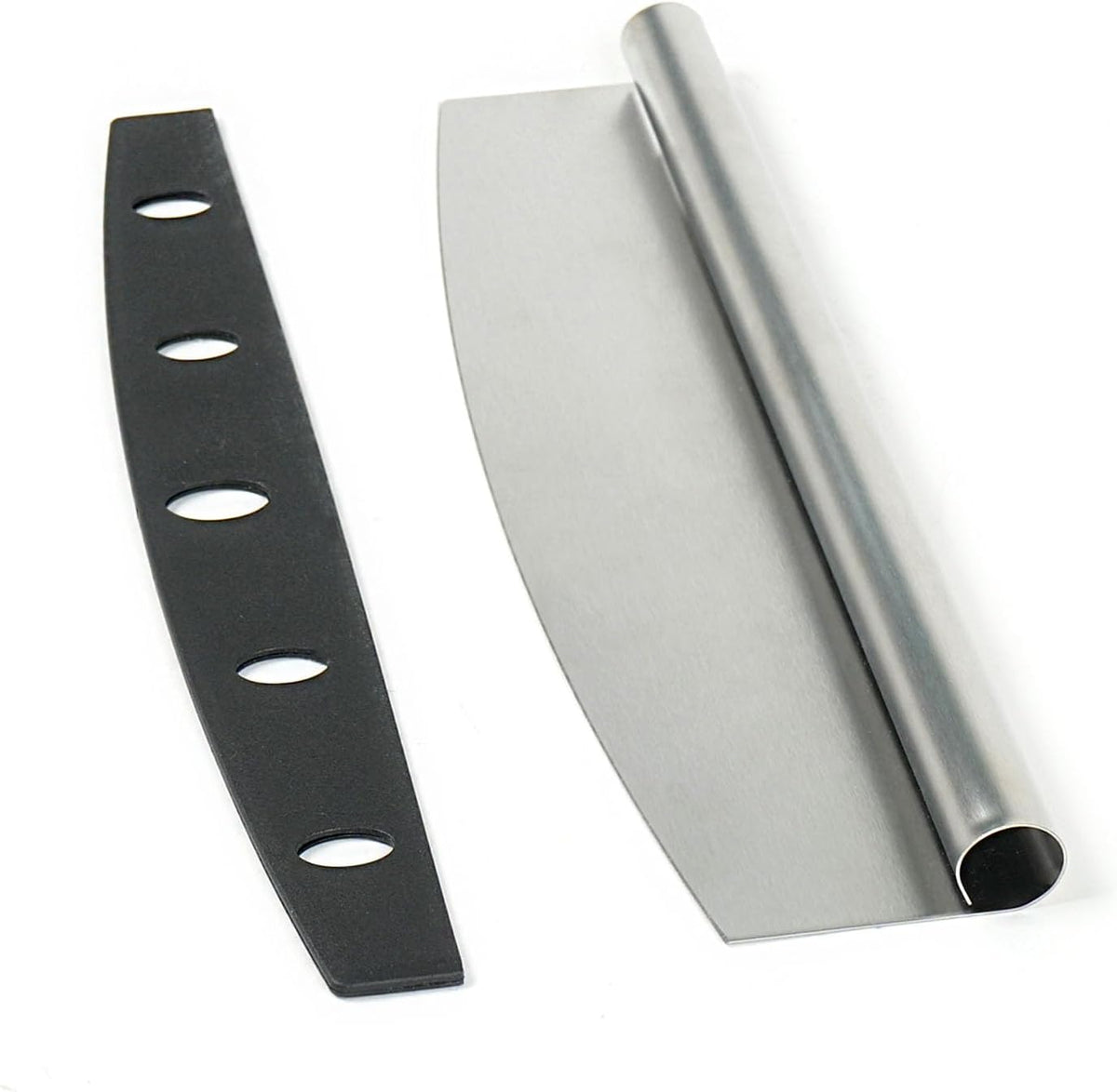 HAWOK 14" Pizza Cutter Rocker Blade, Sharp Stainless Steel Rocker Knife with Cover, Pizza Slicer Knife, Dishwasher Safe, Outdoor Pizza Oven Accessories