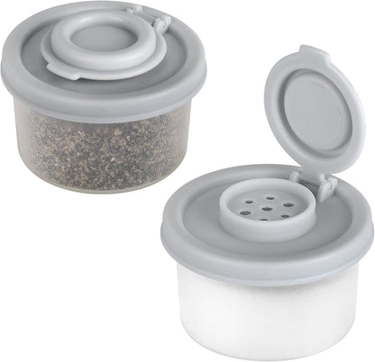 Accmor Salt and Pepper Shakers, Mini Salt Shaker to go Moisture Proof Salt Pepper Shakers Spice Container Dispenser for Camping Picnic Lunch Boxes Travel Kitchen
