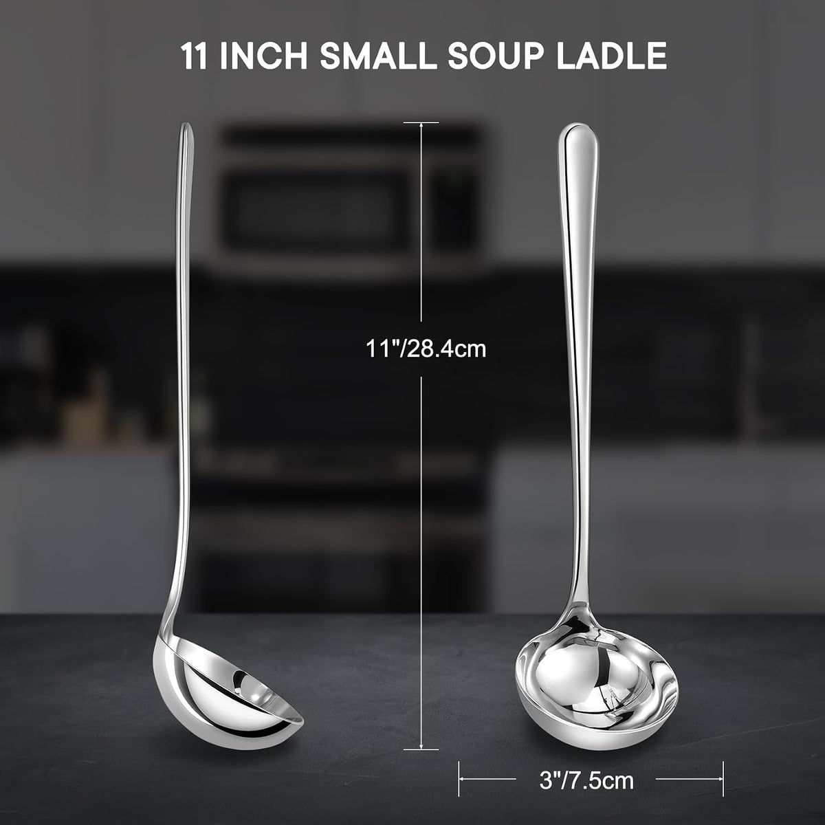 KEAWELL Premium Verona 11-Inch Soup Ladle (1, 11" Soup Ladle)