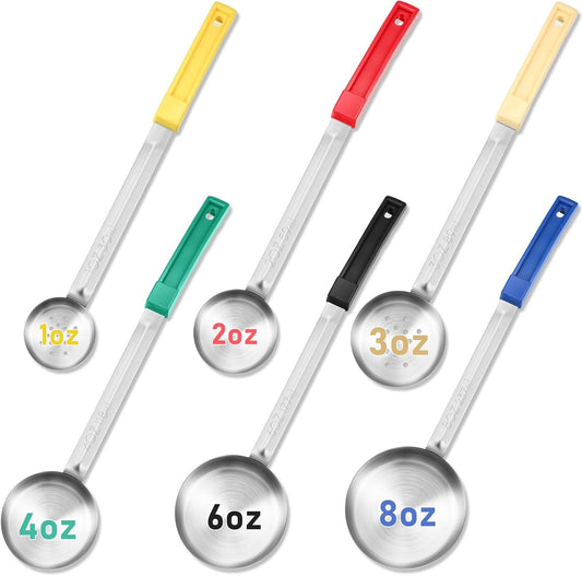 6 Pcs Portion Control Serving Spoon Set, Portion Scoops for Food