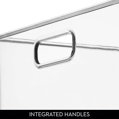 iDesign Recycled Plastic Stackable Storage Bin with Handles - Clear