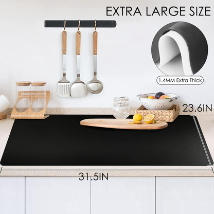 Extra Large Silicone Mats for Kitchen Counter, 27.6'' x 19.7'' Nonskid Silicone Placemats for Kids, Nonstick Purple Silicone Mat for Baking Crafts, Silicone Dab Mat Heat Resistant, 1Pack - Colors B