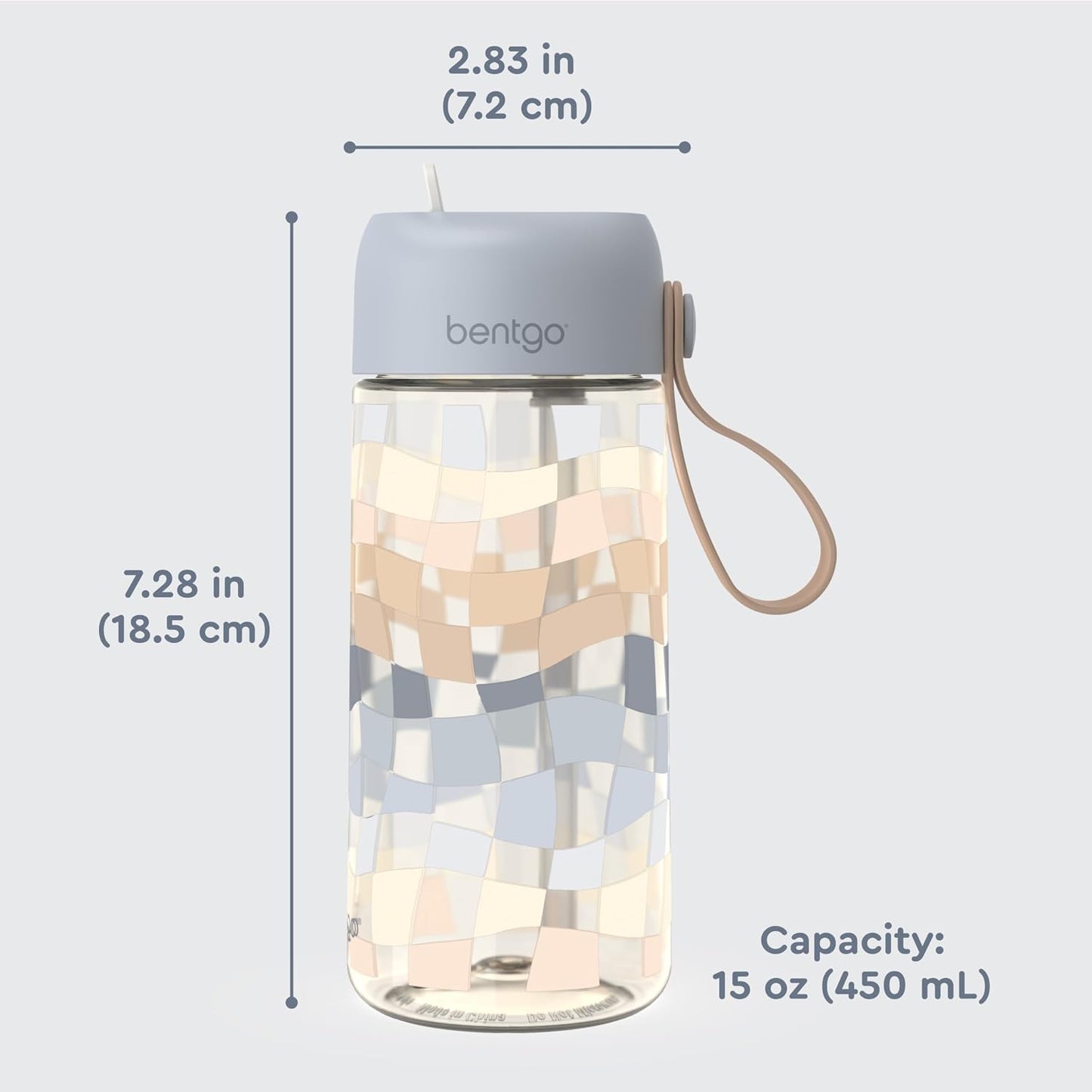 Bentgo Kids Water Bottle - Leak-Proof, Durable Tritan PFAS- & BPA-Free 15 fl oz, Kids/Toddlers Ages 3+ for School & Sports; Bite & Sip Spout, Carrying Handle, Dishwasher Safe (Unicorn)