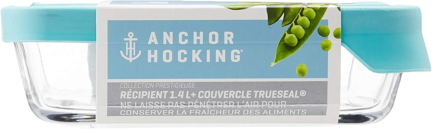 Anchor Hocking TrueSeal 10-piece Glass Food Storage Containers with Airtight Lids, Mineral Blue