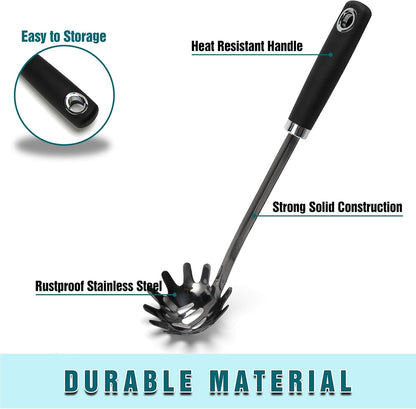 Stainless Steel Slotted Turner Spatula, Thin Edge Turner, Silver | Thin-edge Metal Spatula for Cast Iron and Stainless Steel Pans; Flips Eggs, Pancakes Burgers; Dishwasher Safe