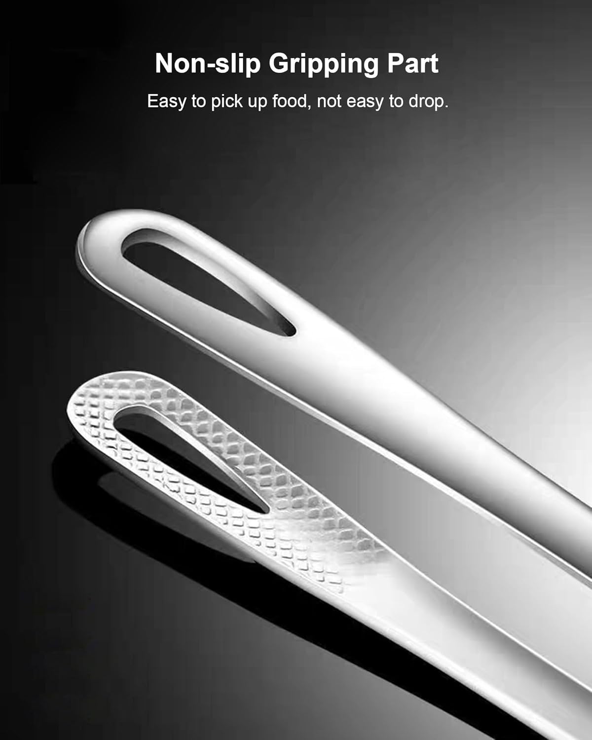 2 Pcs 11 Inches Korean BBQ Tongs Stainless Steel Grill Tongs Cooking Tweezers Japanese Barbecue Tong for Kitchen Cooking Salads Pasta Buffet Food Serving