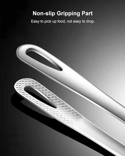2 Pcs 11 Inches Korean BBQ Tongs Stainless Steel Grill Tongs Cooking Tweezers Japanese Barbecue Tong for Kitchen Cooking Salads Pasta Buffet Food Serving