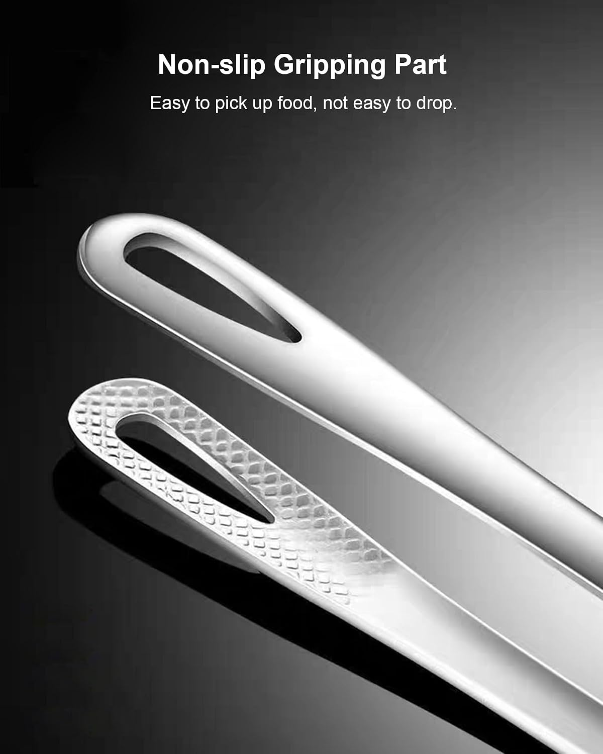 2 Pcs 11 Inches Korean BBQ Tongs Stainless Steel Grill Tongs Cooking Tweezers Japanese Barbecue Tong for Kitchen Cooking Salads Pasta Buffet Food Serving