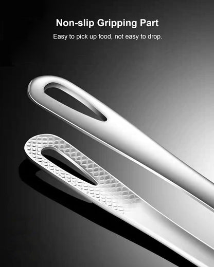 2 Pcs 11 Inches Korean BBQ Tongs Stainless Steel Grill Tongs Cooking Tweezers Japanese Barbecue Tong for Kitchen Cooking Salads Pasta Buffet Food Serving