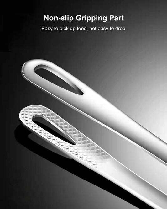 2 Pcs 11 Inches Korean BBQ Tongs Stainless Steel Grill Tongs Cooking Tweezers Japanese Barbecue Tong for Kitchen Cooking Salads Pasta Buffet Food Serving