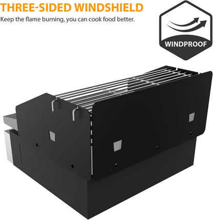 28 Inch Griddle Wind Guard/Screen and Warming Rack for Blackstone, Accessories Kit (For 28")