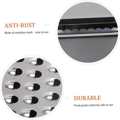 Stainless Steel Grater with Bowl Multiuse Strainer Shredder Slicer for Vegetable Prep Rice Washing Draining and Chopping Portable Kitchen Tool for Home