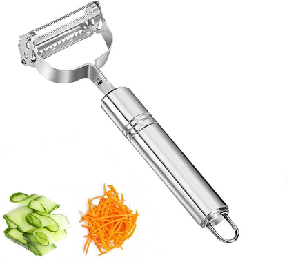 Potato Apple Vegetable Peelers for Kitchen,Vegetable Peeler Stainless Steel, Multifunction Vegetable Peeler Julienne Peeler for Kitchen (2-in-1 peeler)，Julienne Peeler Stainless