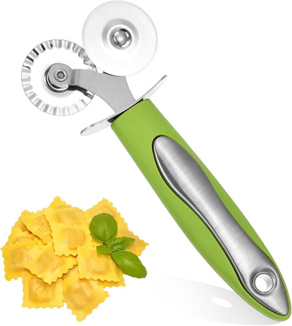 Fluted Pastry Wheel, Pastry Wheel Cutter, Dual-Wheel Fluted,