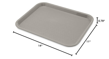 Carlisle FoodService Products CT101403 Cafe Standard Plastic Cafeteria/Fast Food Tray, NSF Certified, BPA Free, 14" Length x 10" Width, Black