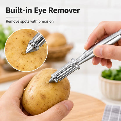 Stainless Steel Julienne Peeler, 3-in-1 Vegetable & Potato Peeler