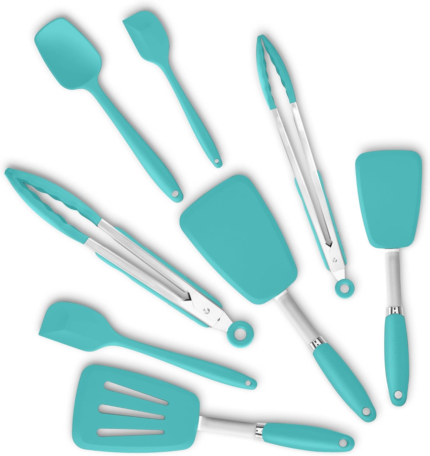 Silicone Spatula 3-piece Set, Ergonomic Handle High Heat-Resistant Spatulas, Non-stick Rubber Spatulas with Stainless Steel Core, Black