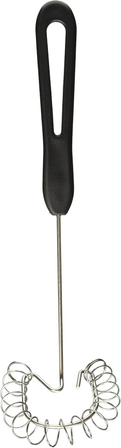 Linden Sweden Flat Wire Whisk – Unique Angled Head Design for Superior Performance - Versatile and Heat-Resistant, Great for Home or Professional Use - BPA-Free - Dishwasher-Safe, Black