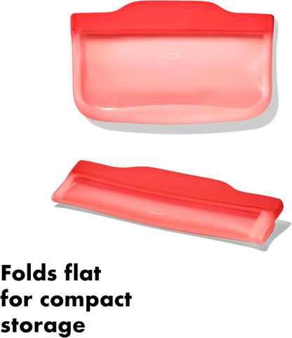 OXO Good Grips Silicone Reusable Bag - Stand-Up Cup (8 oz) - Oat