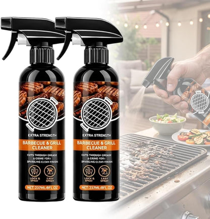 Grill Cleaner Spray for Outdoor Grill, Heavy Duty BBQ Grill Cleaner Spray for Grates and Racks, All Purpose Kitchen Grease Remover for Griddle, Oven, Stovetop and Countertops (8oz*1)