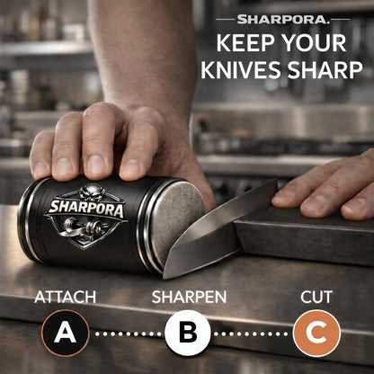 Rolling Knife Sharpener System, 3 Stage Diamond Discs, 400/1000/3000 Grit