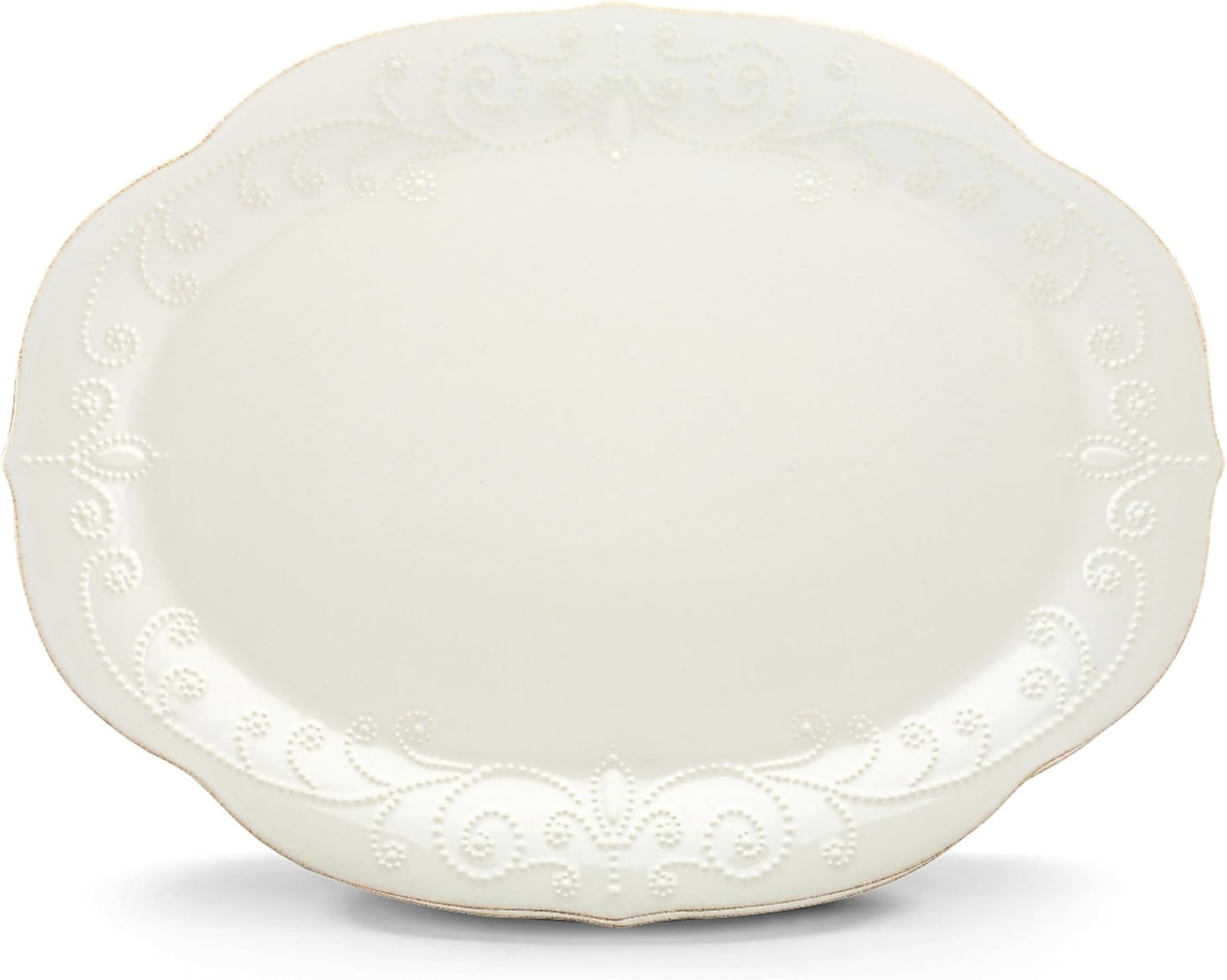 Lenox French Perle Chip and Dip Tray, White -