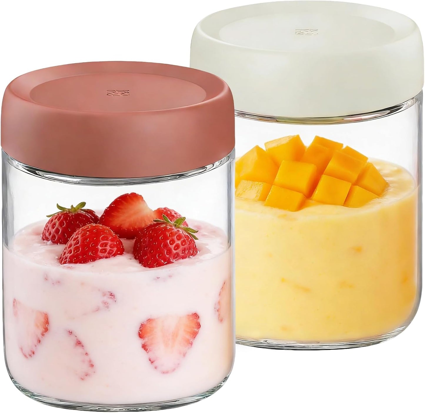 10oz Overnight Oats Containers with Lids - 2 Pack Bulk Airtight Glass Jars Meal Prep Jar for Yogurt Salad, Smoothies, Reusable Full Storage Containers appliance (Leakproof, Dishwasher & Freezer Safe)
