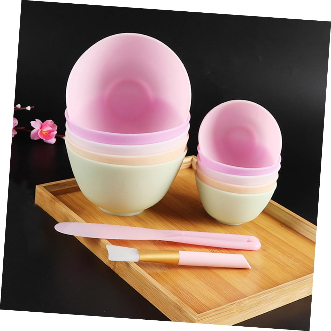 Ipetboom 6pcs Silicone Bowl Household Beauty Salon Bowls Multi-use for Diy Masks Dishwasher Safe