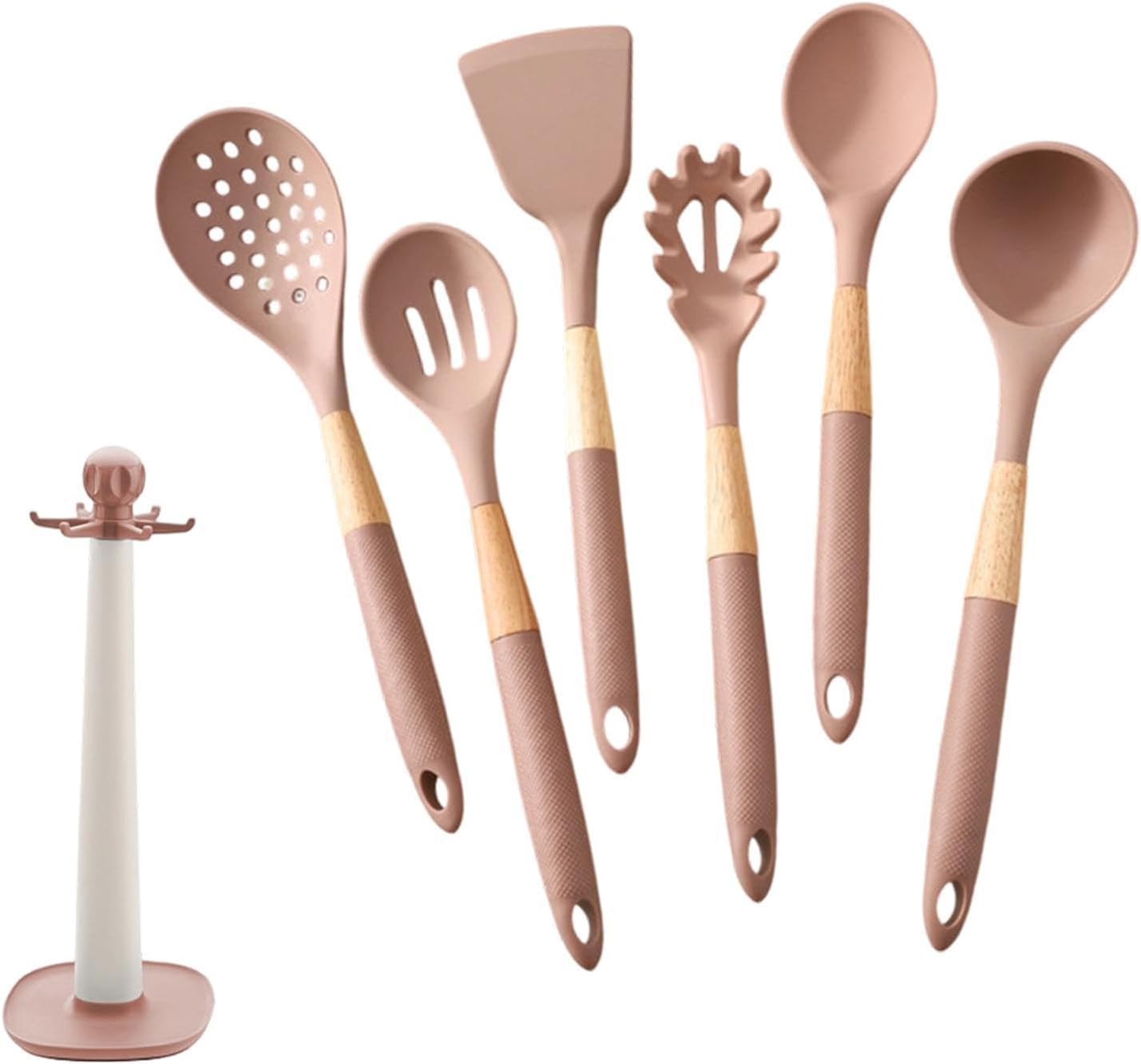 Cooking Utensils Set, With Holder, 1set, Silicone Kitchen Utensils Set, Silicone Spatulas, Food Grade Non Stick Coating Design, For Home Restaurant Camping