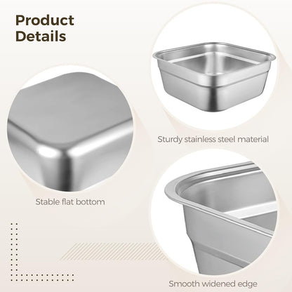 yeesport 2-in-1 Washing Up Bowl Set, Stainless Steel Dish Tub with Colander, Fruit Vegetable Washing Basin, Multi-purpose Bowl Kit for Washing and Draining Rice, Pasta, Food Strainer Mixing Bowl