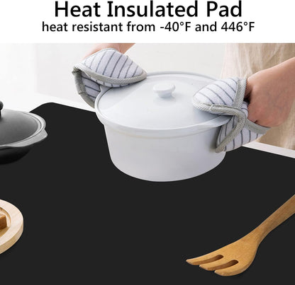 Gartful Extra Large Silicone Mats for Countertop, 28" by 20" Multipurpose Mat, Counter Table Protector, Desk Saver Pad, Placemat Nonstick Nonskid Heat-Resistant Pad, Black