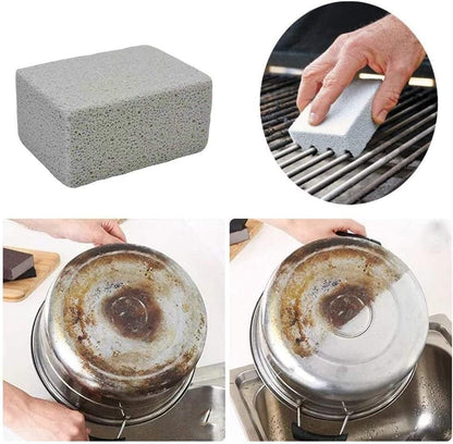Elaziy Grill Griddle Cleaning Brick Block Ecological Grill Cleaning Brick De-Scaling Cleaning Stone for Removing Stains BBQ(4 Pack)