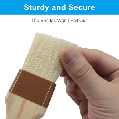LALOFE Pastry Brush Natural Bristle Set, 1 & 1.5 Inch