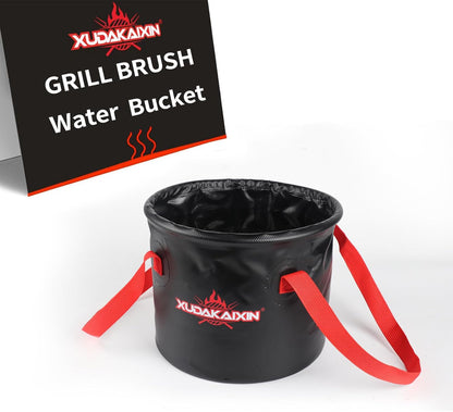 XUDAKAIXIN Grill Brush Bristle Free,Aramid Fiber Wavy Pad Seamless-Fit Cast Iron/Stainless-Steel Grates,BBQ Replaceable Scraper Cleaning Head,Safe Grill Cleaner for Outdoor Grill,Gifts for Men/Dad