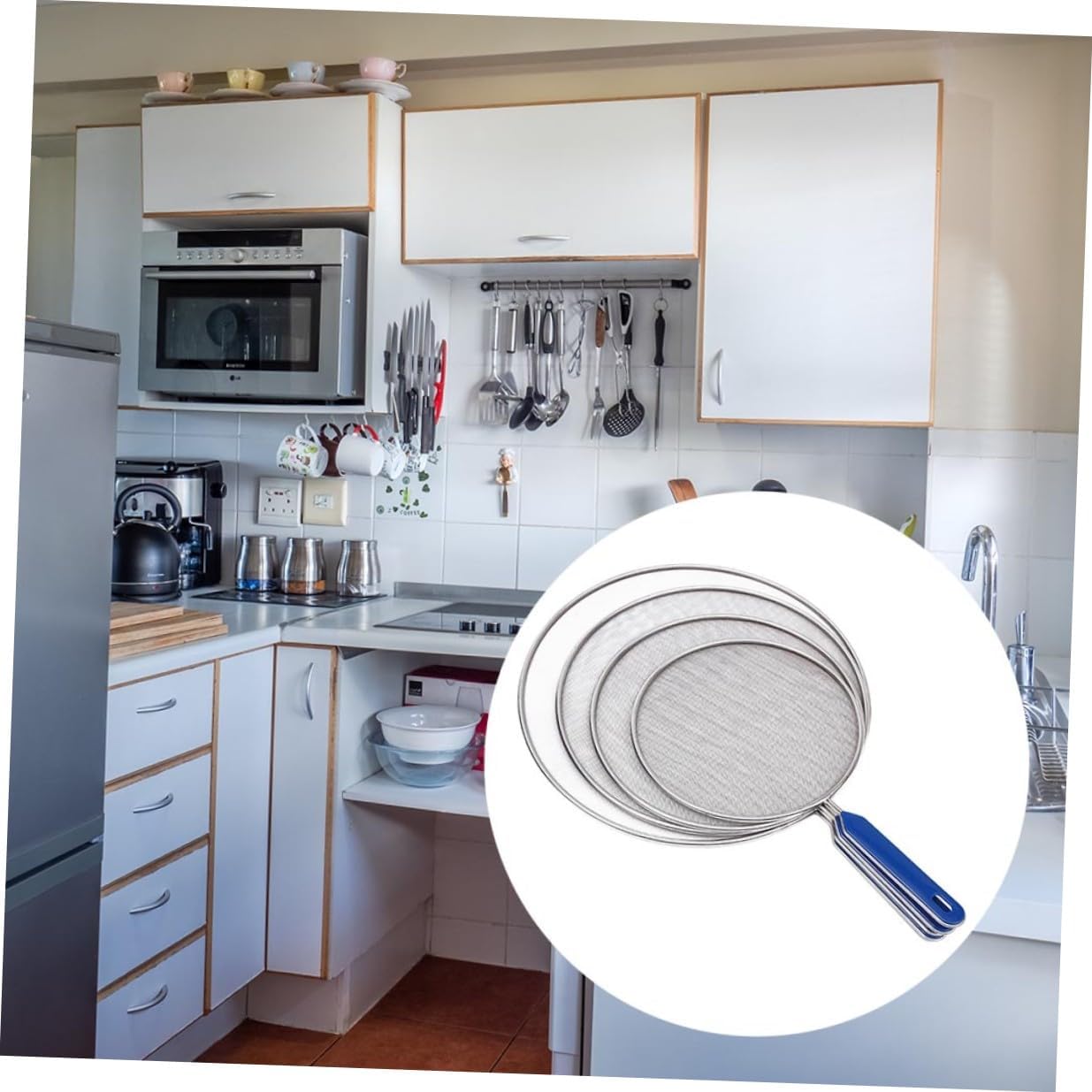 4-Pack Oil Splatter Guard Mesh Covers for Frying Pans and Pots Splashproof Kitchen Oil Screen 18.50X12.99X0.39 Inch Kitchen Accessories for Cooking Safety