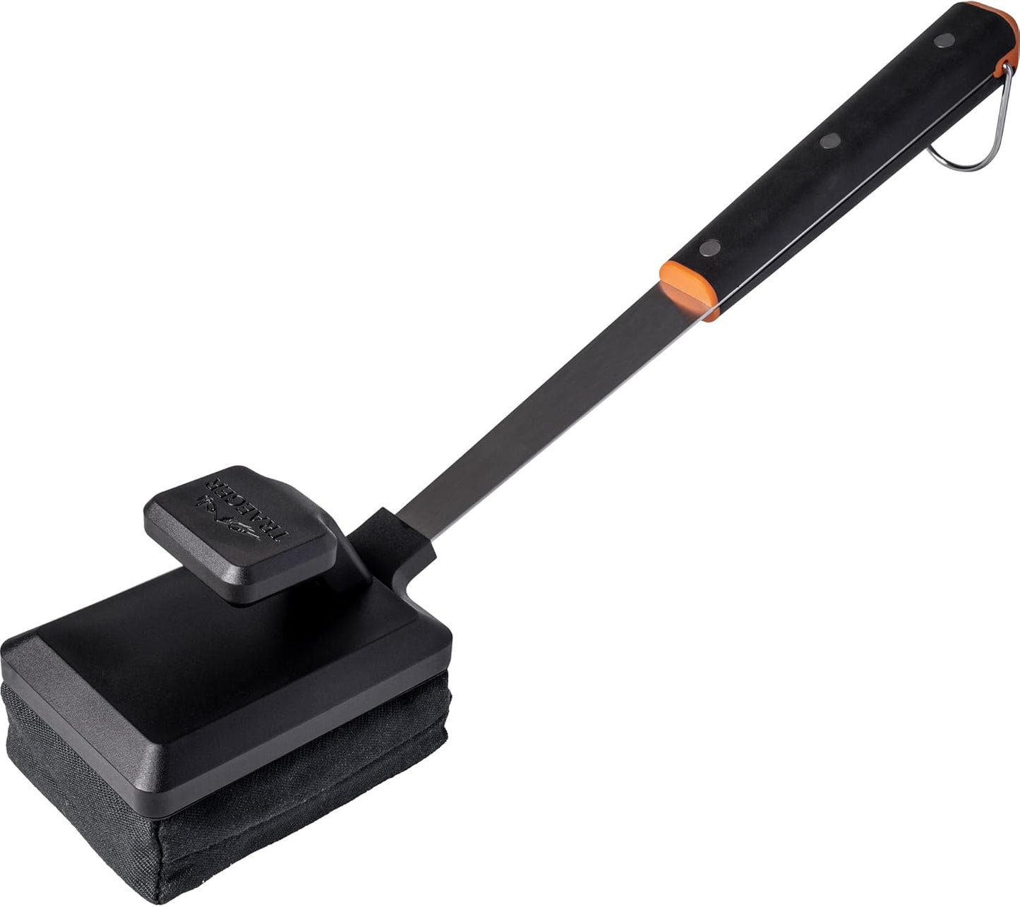 Traeger Grills BBQ Steam N' Clean Grill Brush – Bristle-Free Steam Cleaning Grill Brush for Hot Grates, Safe for Porcelain Grates & Flat Top Griddles, Dishwasher-Safe Replaceable Head