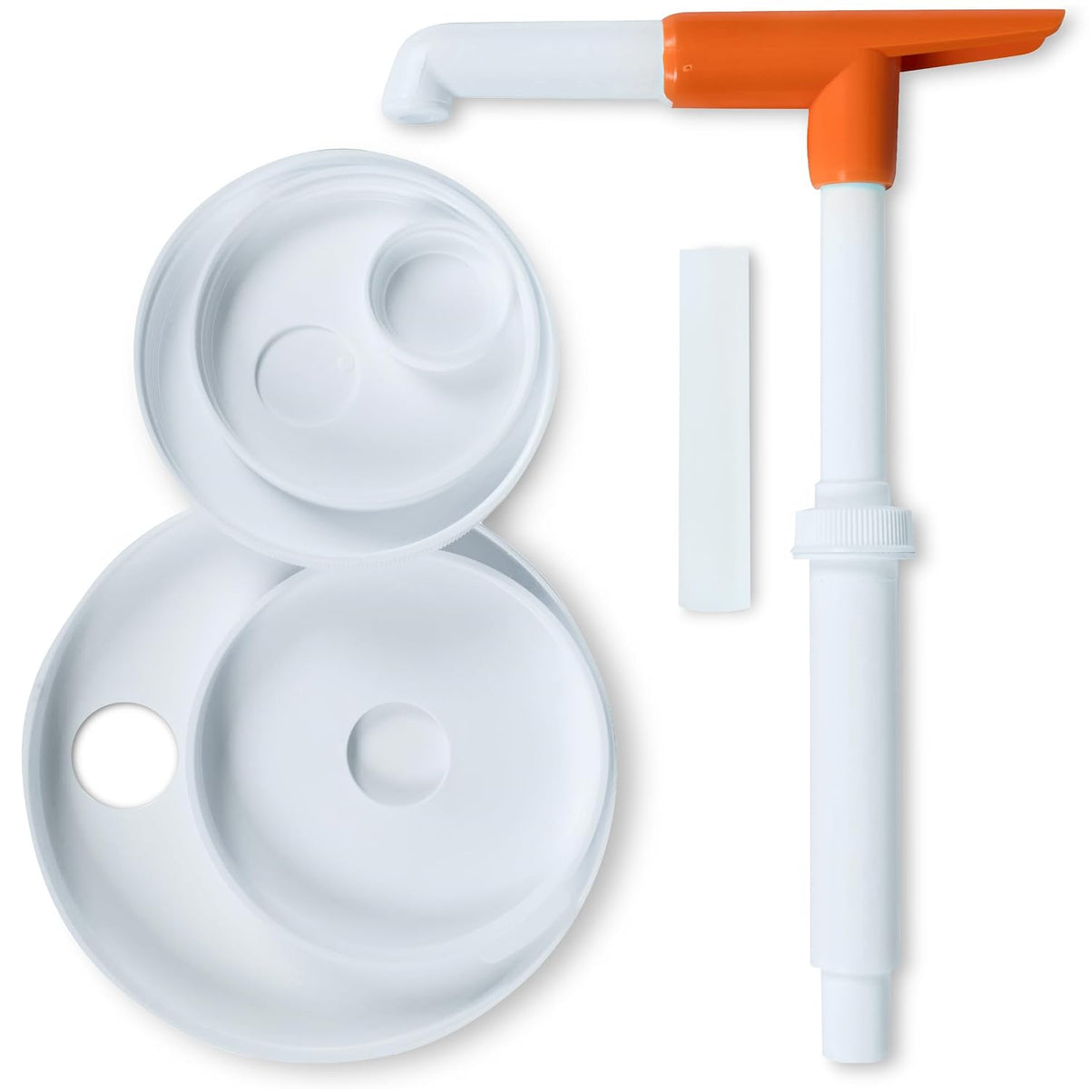 San Jamar Plastic Sauce Mega Pump and Pump Kit, 6 Pieces, White, 12 x 12 x 6 inches; 7.05 Ounces