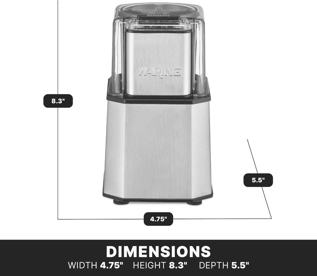 Waring Electric Spice Grinder with 1.5-Cup Capacity