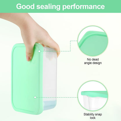 Quodac Food Storage Containers 4-Pack, 4.7 Cup Leakproof Lunch Boxes with Silicone Lids, Microwave & Dishwasher Safe, BPA-Free Meal Prep Containers