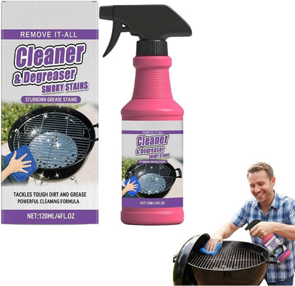 3 PCS BBQ Grill Cleaner Spray: Fast-acting Heavy-duty Grill Degreaser Spray to Remove Grease - Kitchen Cleaner for Stainless Steel, Smoker, Outdoor Kitchen (3)