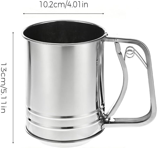 Flour Sifter,4 Cups Sifter for Baking,Powdered Sugar Shaker Duster