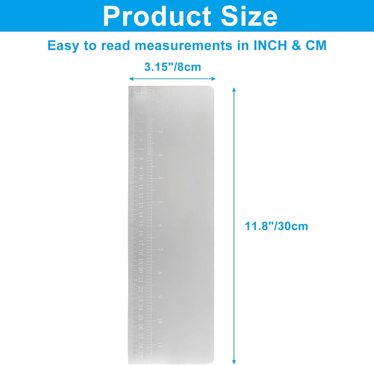 11.8 Inch/30 CM Measuring Scale Cake Scraper & Smoother